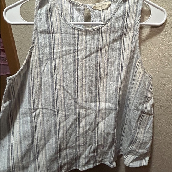 Sophie Rue Striped Tank Top in Gray and White - Picture 1 of 6